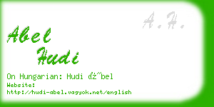 abel hudi business card